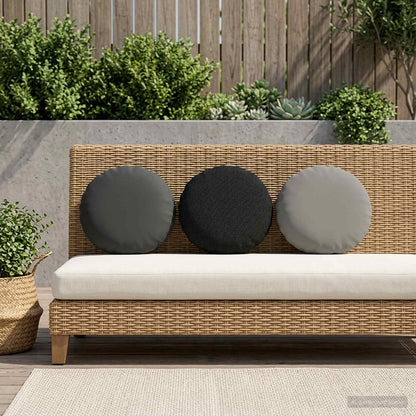 Cushion Cover 6 pcs HEERLEN Anthracite Ø 30 cm Polyester