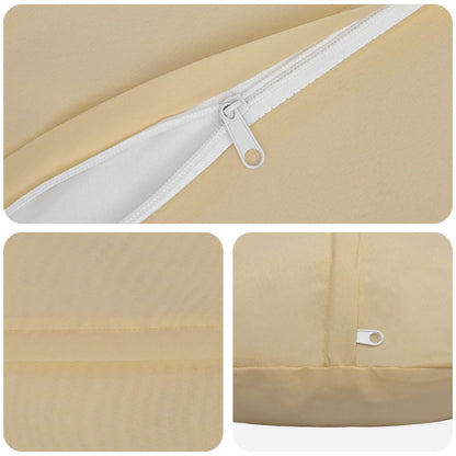 Cushion Cover 2 pcs HEERLEN Beige Ø 30 cm Polyester