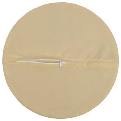Cushion Cover 2 pcs HEERLEN Beige Ø 30 cm Polyester