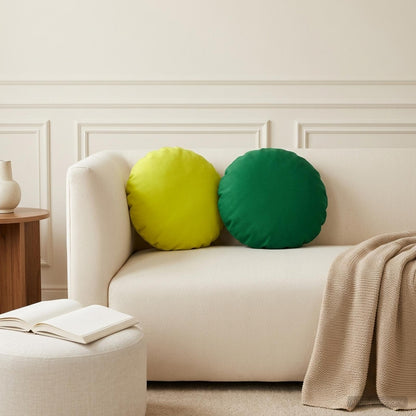 Cushion Cover 2 pcs HEERLEN Bright Green Ø 40 cm Polyester