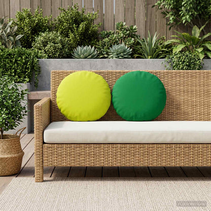 Cushion Cover 6 pcs HEERLEN Bright Green Ø 40 cm Polyester