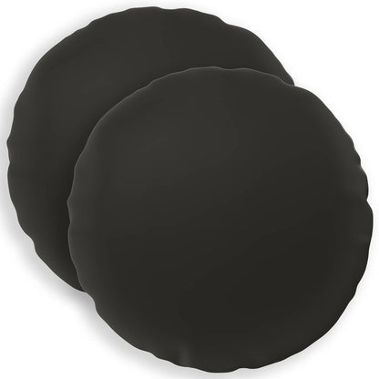 Cushion Cover 2 pcs HEERLEN Black Ø 30 cm Polyester