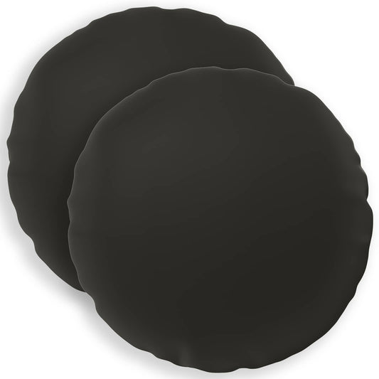 Cushion Cover 2 pcs HEERLEN Black Ø 30 cm Polyester