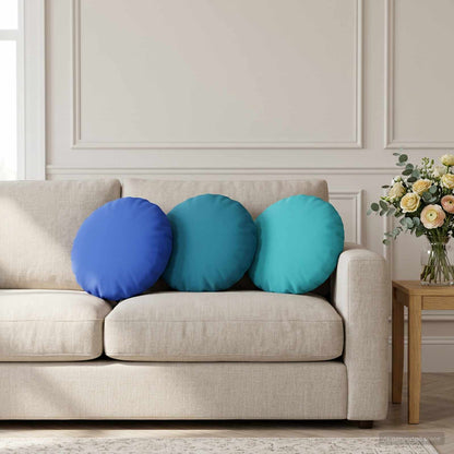 Cushion Cover 2 pcs HEERLEN Royal Blue Ø 30 cm Polyester
