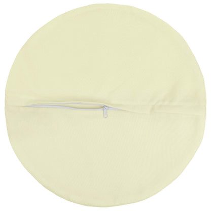 Cushion Cover 2 pcs HEERLEN Cream Ø 30 cm Polyester