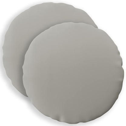 Cushion Cover 2 pcs HEERLEN Grey Ø 30 cm Polyester