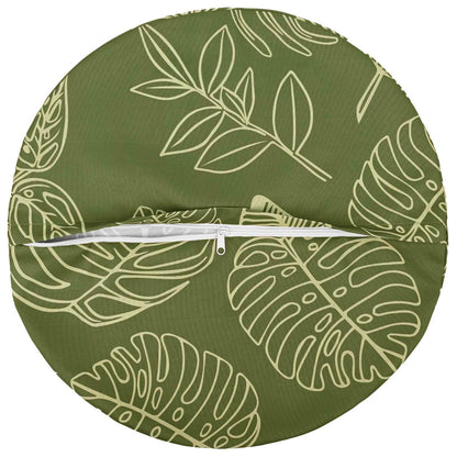 Cushion Cover 2 pcs HEERLEN Leaf Design Ø 30 cm Polyester
