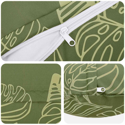 Cushion Cover 6 pcs HEERLEN Leaf Design Ø 30 cm Polyester