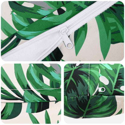 Cushion Cover 2 pcs HEERLEN Leaf Pattern Ø 30 cm Polyester