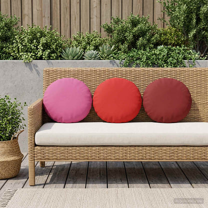 Cushion Cover 6 pcs HEERLEN Wine Red Ø 40 cm Polyester