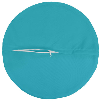Cushion Cover 2 pcs HEERLEN Turquoise Ø 30 cm Polyester