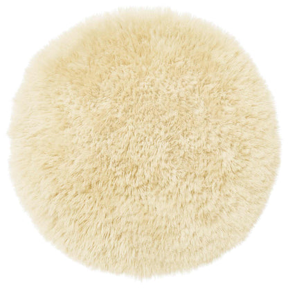 Cushion Cover 2 pcs HEERLEN Cream Ø 30 cm PV Fleece