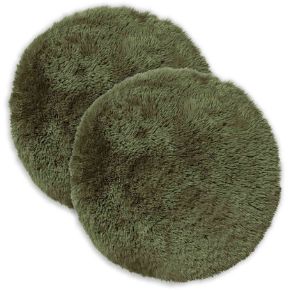 Cushion Cover 2 pcs HEERLEN Green Ø 30 cm PV Fleece