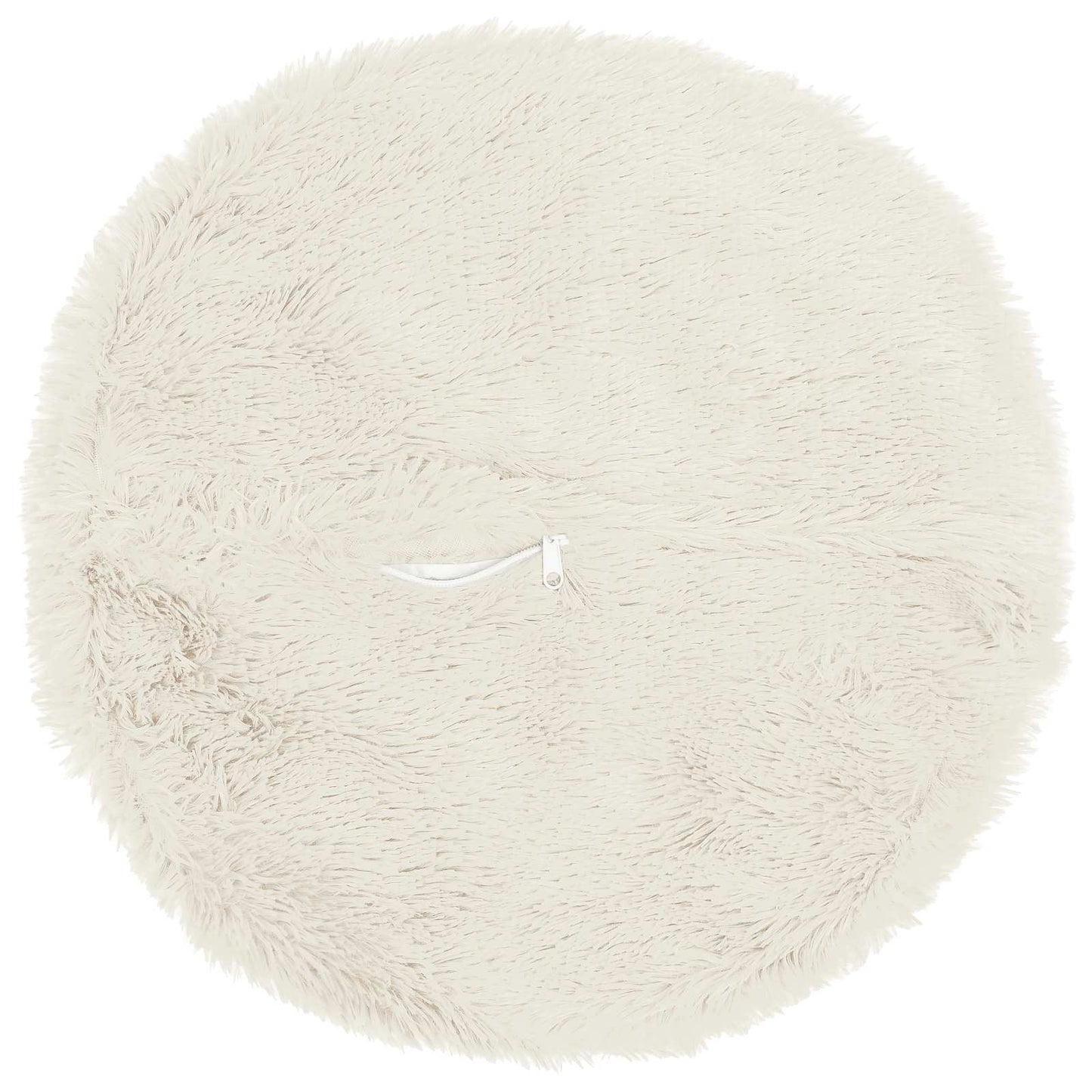 Cushion Cover 2 pcs HEERLEN White Ø 30 cm PV Fleece