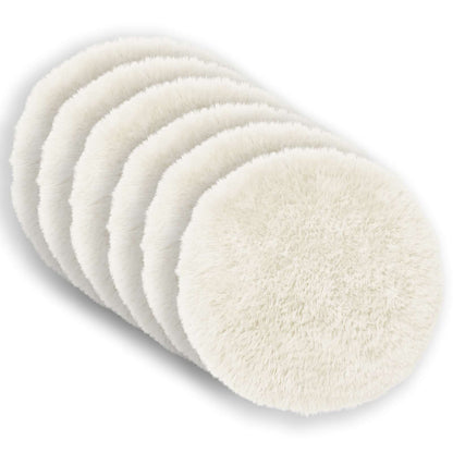 Cushion Cover 6 pcs HEERLEN White Ø 30 cm PV Fleece