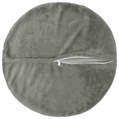 Cushion Cover 6 pcs HEERLEN Dark Grey Ø 30 cm Flannel