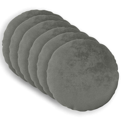 Cushion Cover 6 pcs HEERLEN Dark Grey Ø 30 cm Flannel