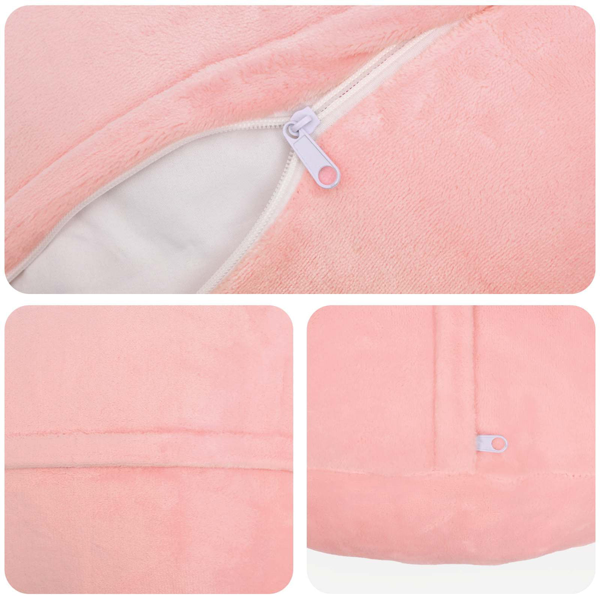 Cushion Cover 6 pcs HEERLEN Pink Ø 30 cm Flannel