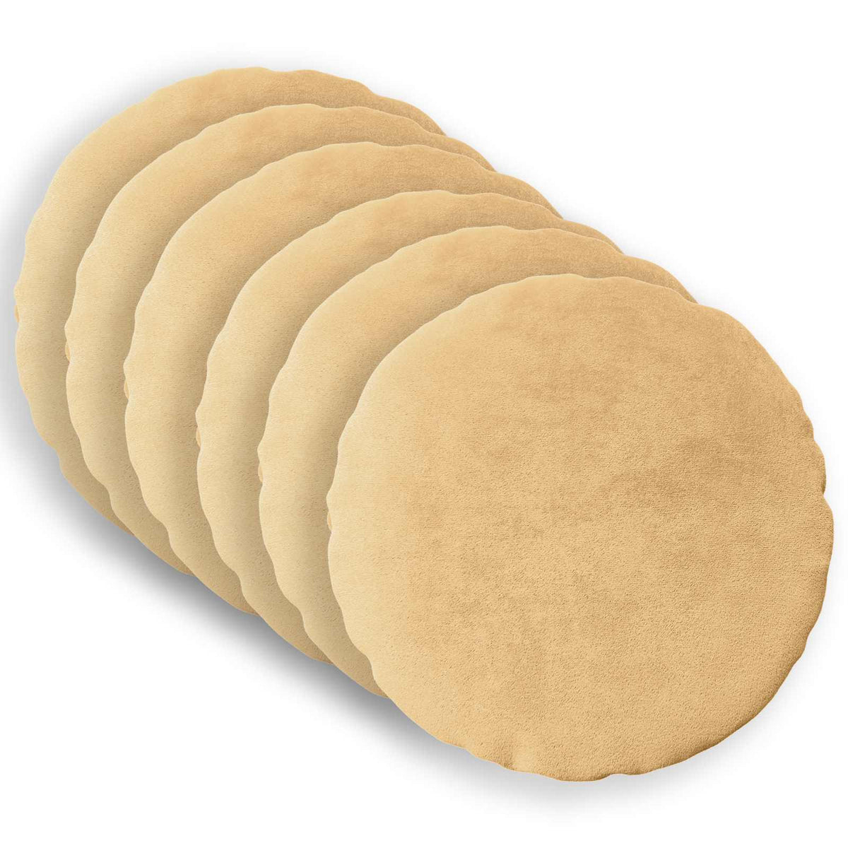 Cushion Cover 6 pcs HEERLEN Taupe Ø 30 cm Flannel