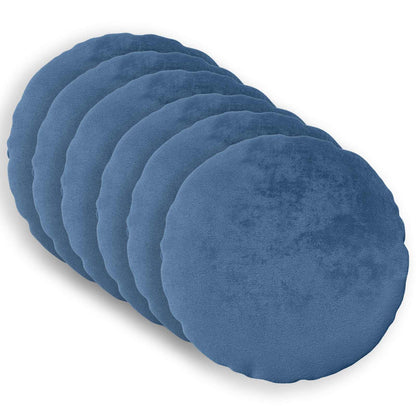 Cushion Cover 6 pcs HEERLEN Light Blue Ø 30 cm Flannel