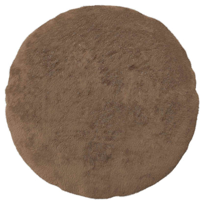 Cushion Cover 6 pcs HEERLEN Light Brown Ø 30 cm Faux Rabbit Fur