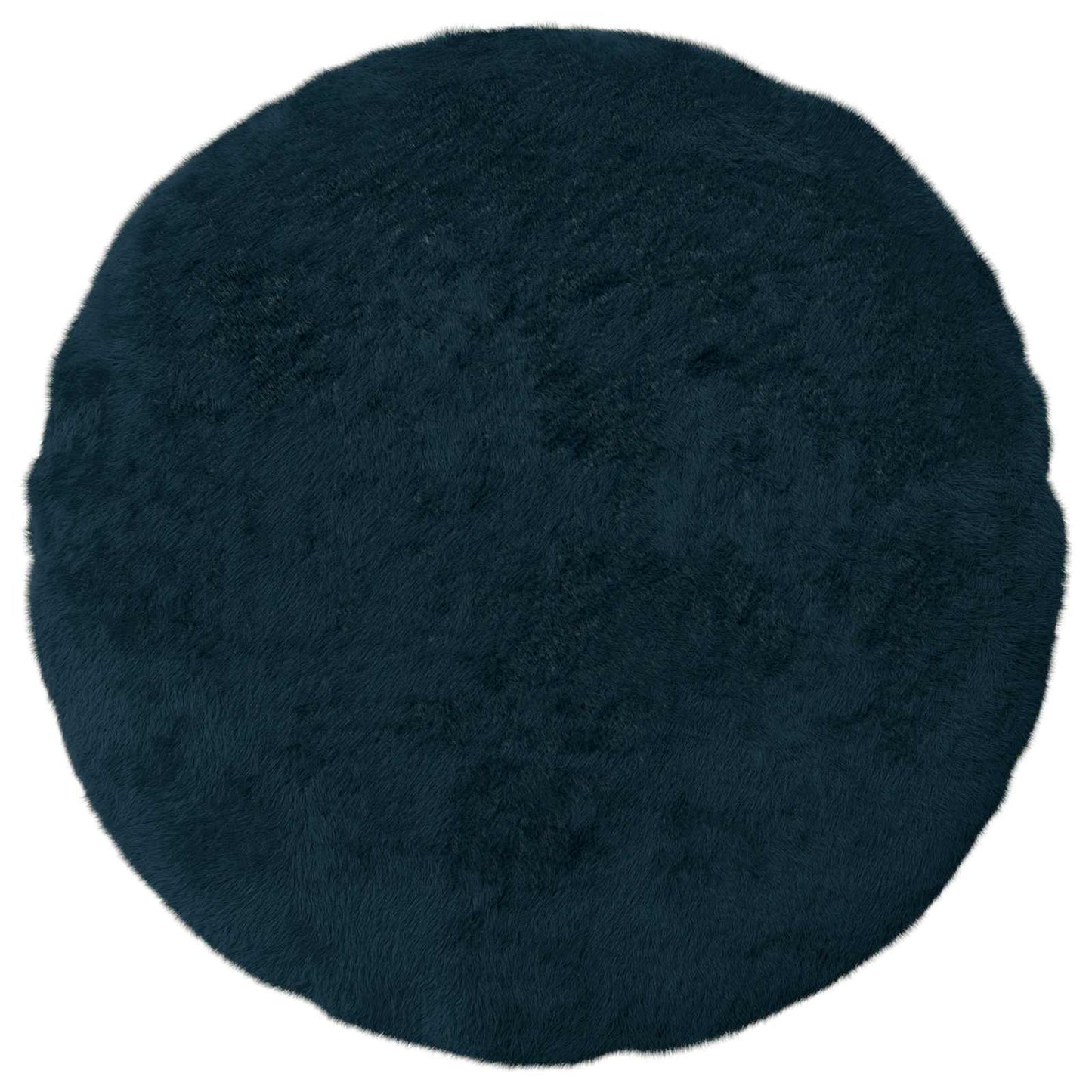 Cushion Cover 6 pcs HEERLEN Navy Blue Ø 30 cm Faux Rabbit Fur