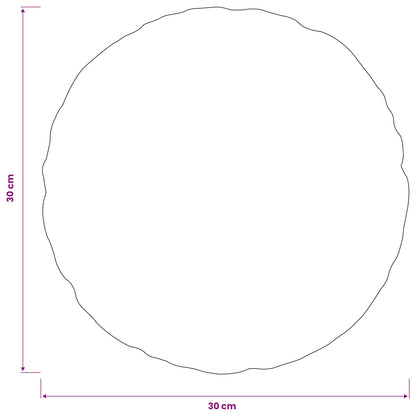 Cushion Cover 6 pcs HEERLEN Navy Blue Ø 30 cm Faux Rabbit Fur