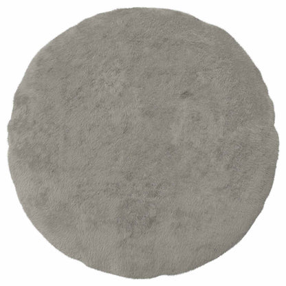 Cushion Cover 6 pcs HEERLEN Light Grey Ø 30 cm Faux Rabbit Fur