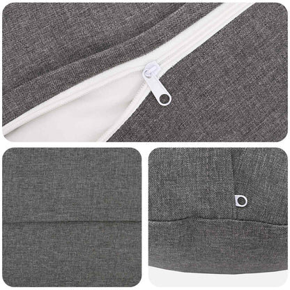 Cushion Cover 2 pcs HEERLEN Light Grey Ø 40 cm Fabric