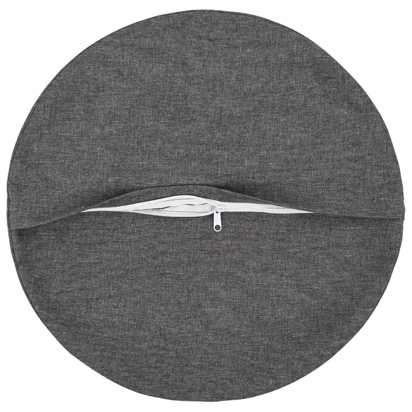 Cushion Cover 2 pcs HEERLEN Light Grey Ø 40 cm Fabric