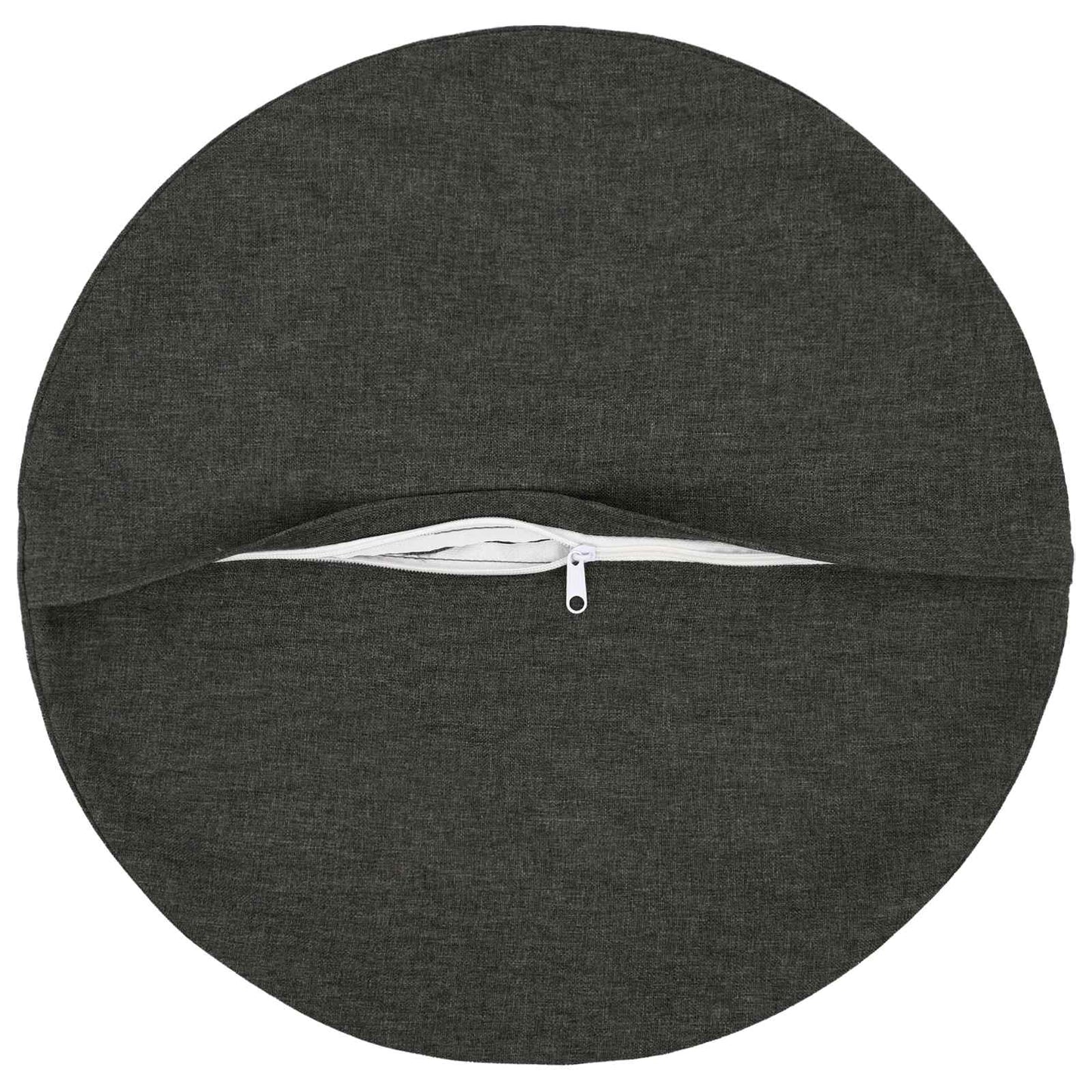 Cushion Cover 2 pcs HEERLEN Dark Grey Ø 40 cm Fabric
