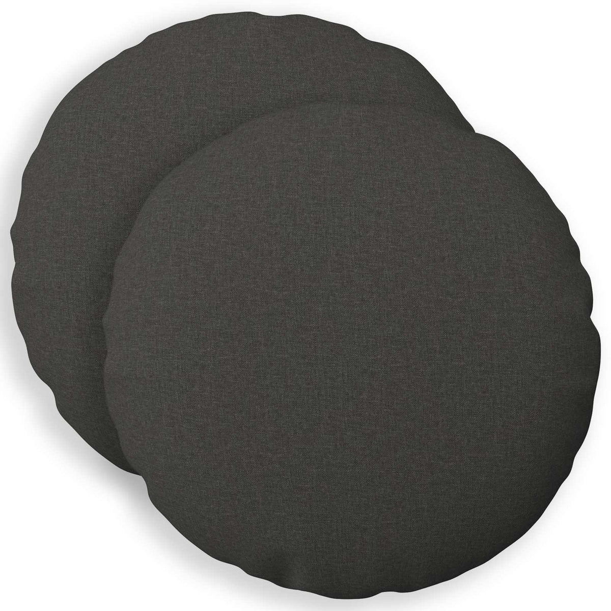 Cushion Cover 2 pcs HEERLEN Dark Grey Ø 40 cm Fabric