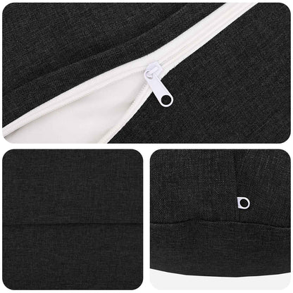 Cushion Cover 2 pcs HEERLEN Black Ø 40 cm Fabric