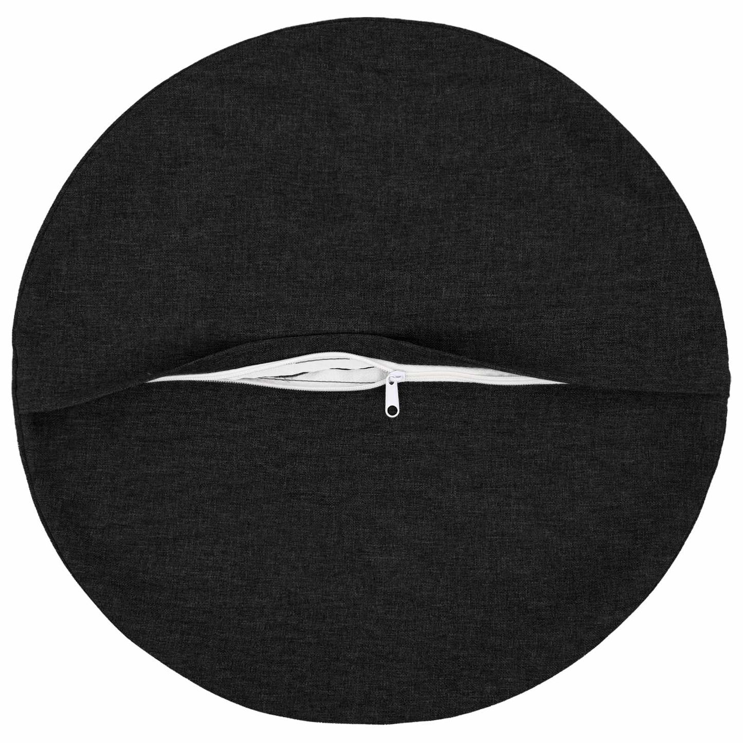 Cushion Cover 2 pcs HEERLEN Black Ø 40 cm Fabric