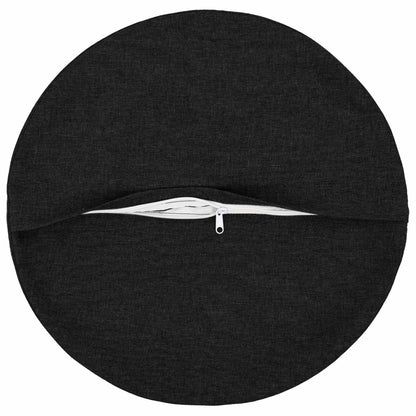 Cushion Cover 2 pcs HEERLEN Black Ø 40 cm Fabric