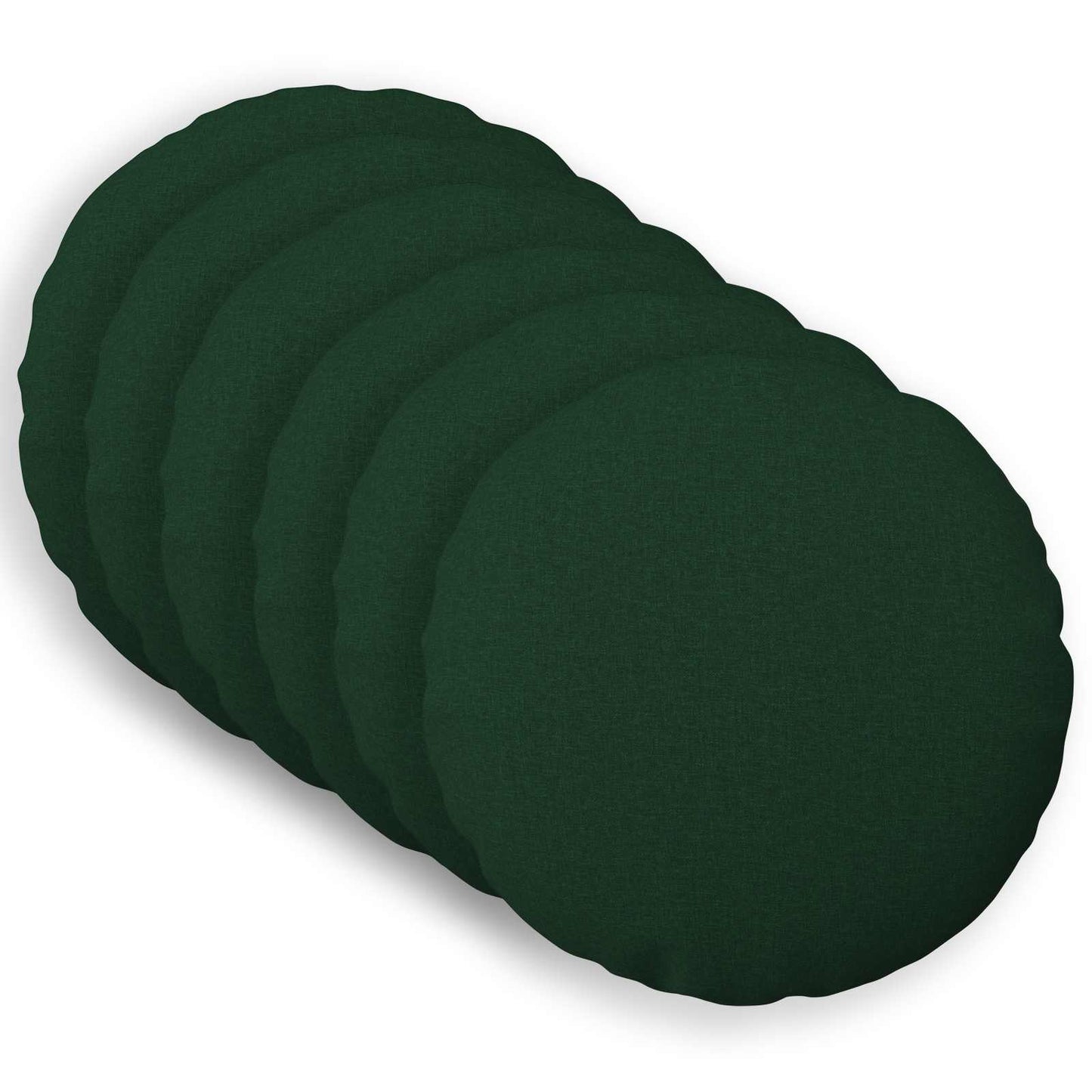 Cushion Cover 6 pcs HEERLEN Dark Green Ø 40 cm Fabric