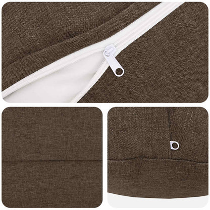 Cushion Cover 6 pcs HEERLEN Taupe Ø 40 cm Fabric