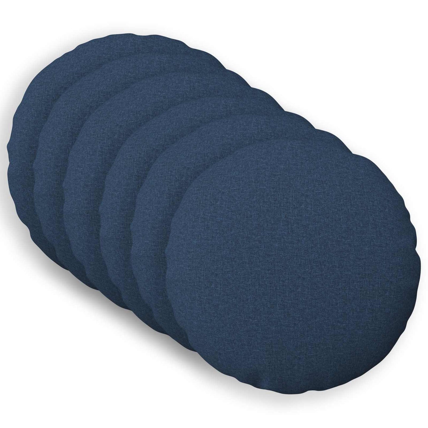 Cushion Cover 6 pcs HEERLEN Blue Ø 40 cm Fabric