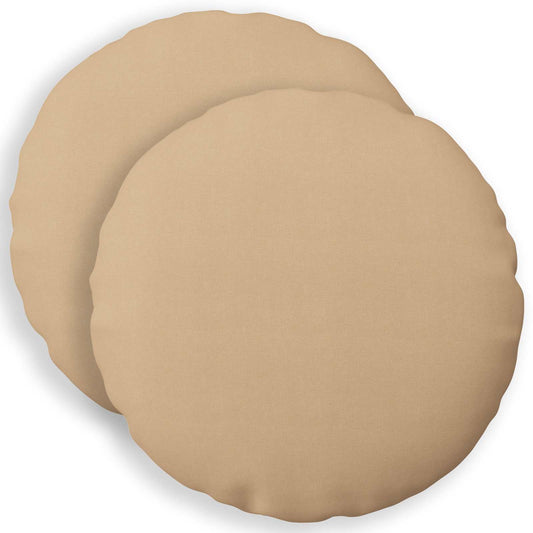 Cushion Cover 2 pcs HEERLEN Cream Ø 40 cm Fabric