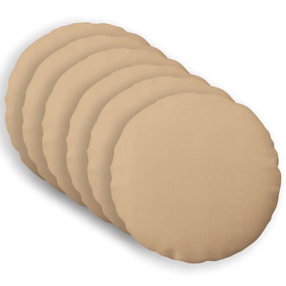 Cushion Cover 6 pcs HEERLEN Cream Ø 40 cm Fabric