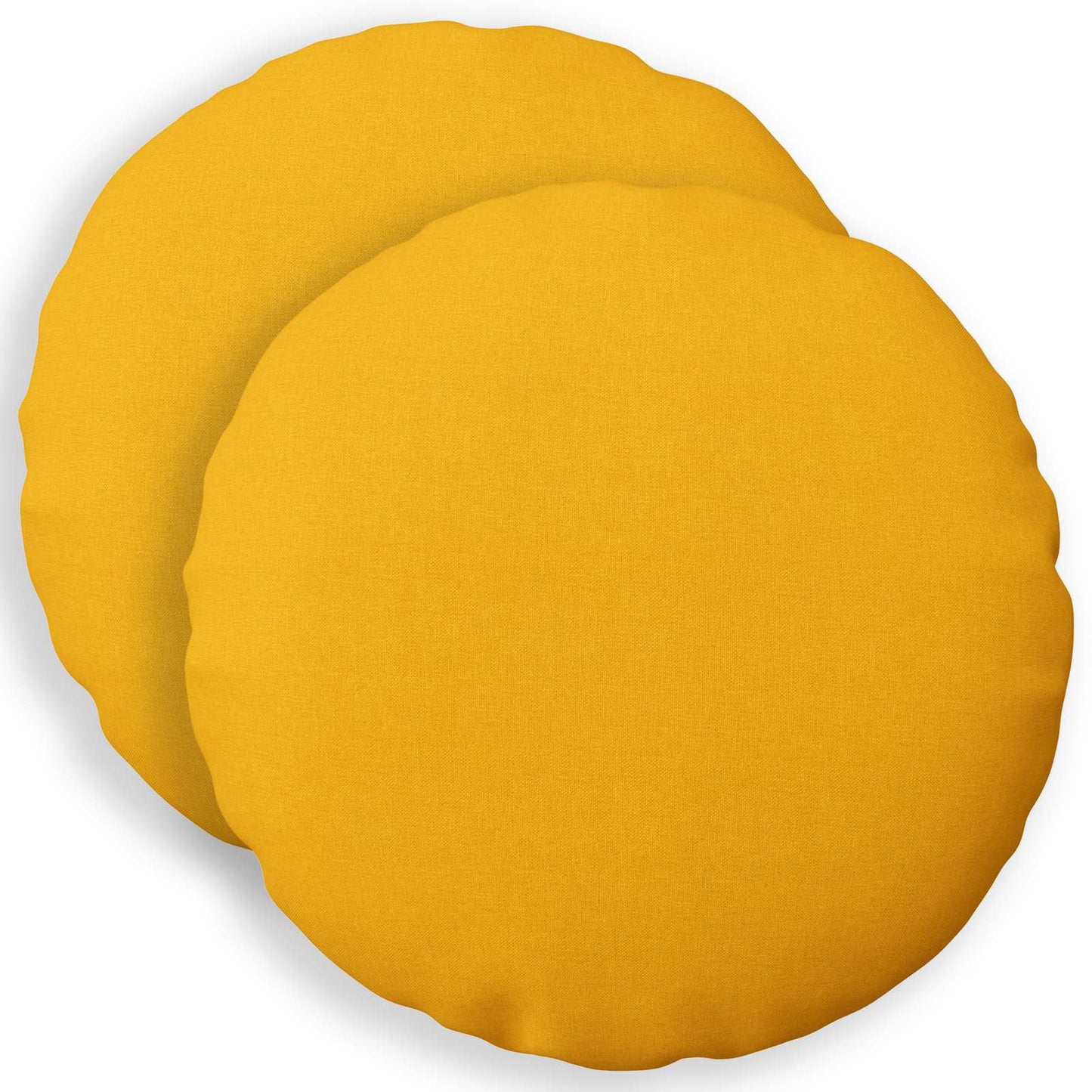 Cushion Cover 2 pcs HEERLEN Light Yellow Ø 40 cm Fabric