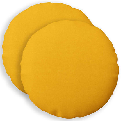 Cushion Cover 2 pcs HEERLEN Light Yellow Ø 40 cm Fabric