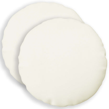 Cushion Cover 2 pcs HEERLEN White Ø 40 cm Fabric
