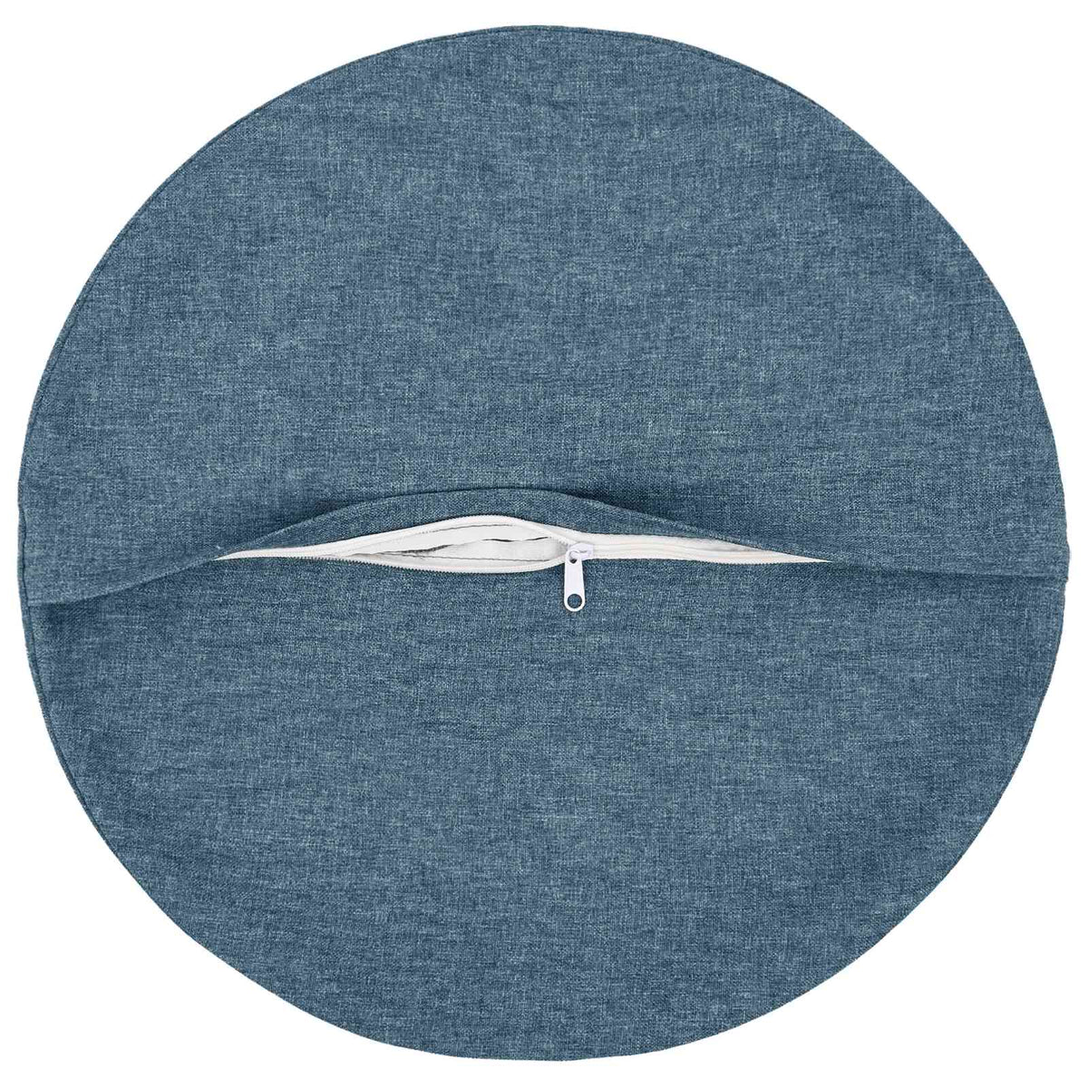 Cushion Cover 2 pcs HEERLEN Jeans Blue Ø 40 cm Fabric