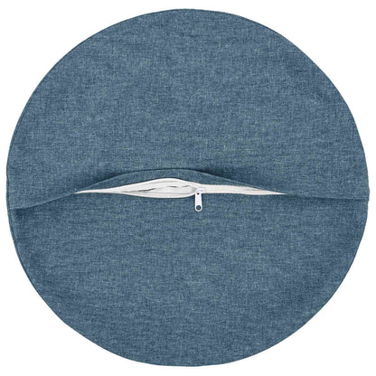 Cushion Cover 2 pcs HEERLEN Jeans Blue Ø 40 cm Fabric