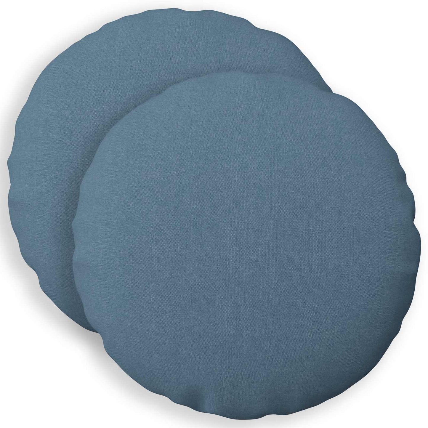 Cushion Cover 2 pcs HEERLEN Jeans Blue Ø 40 cm Fabric