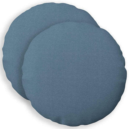 Cushion Cover 2 pcs HEERLEN Jeans Blue Ø 40 cm Fabric