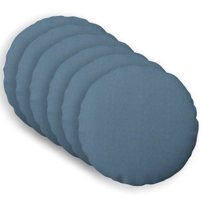 Cushion Cover 6 pcs HEERLEN Jeans Blue Ø 40 cm Fabric