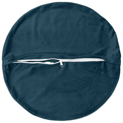 Cushion Cover 2 pcs HEERLEN Blue Ø 40 cm Velvet