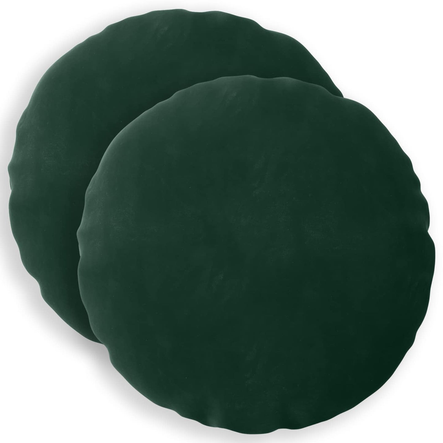 Cushion Cover 2 pcs HEERLEN Dark Green Ø 40 cm Velvet